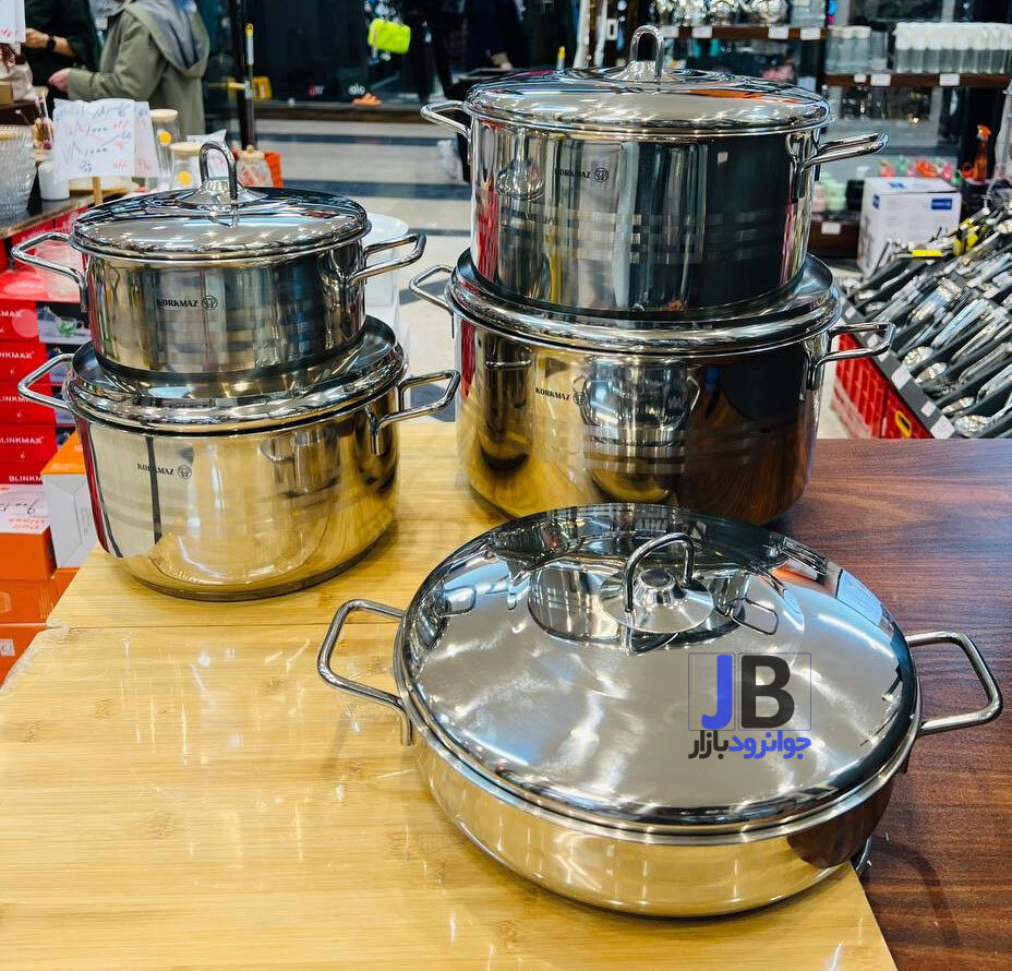   سرویس قابلمه 9 پارچه استیل برند کرکماز مدل آسترا ۱۹۰2 korkmaz Astra  