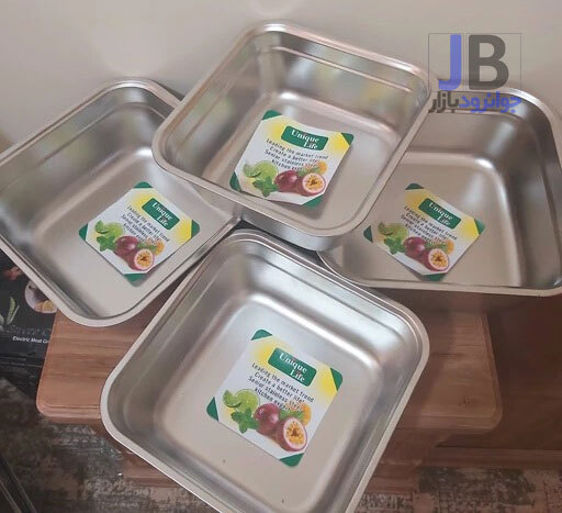  سرویس آبکش و لگن 8 پارچه مربعی استیل یونیک لایف Unique Life 