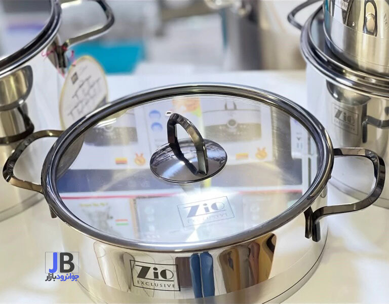  سرویس قابلمه و تابه استیل ۸ پارچه زیو مدل Zio ZCS-1378/4S26 