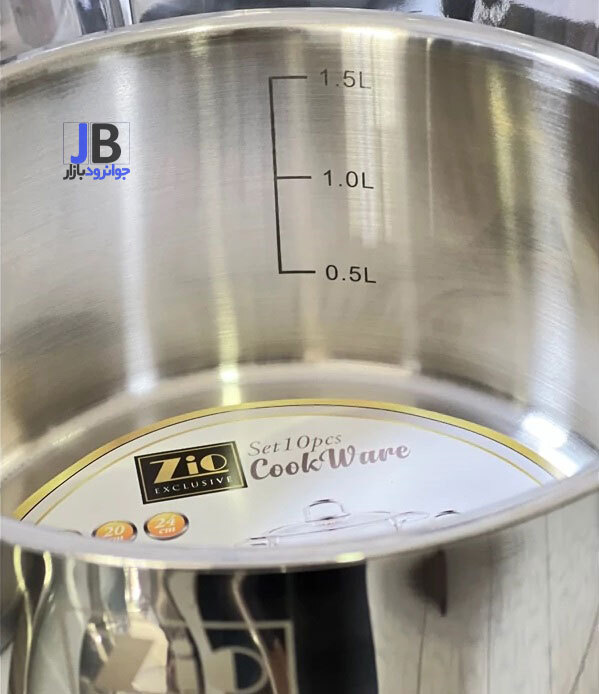  سرویس قابلمه و تابه استیل ۸ پارچه زیو مدل Zio ZCS-1378/4S26 