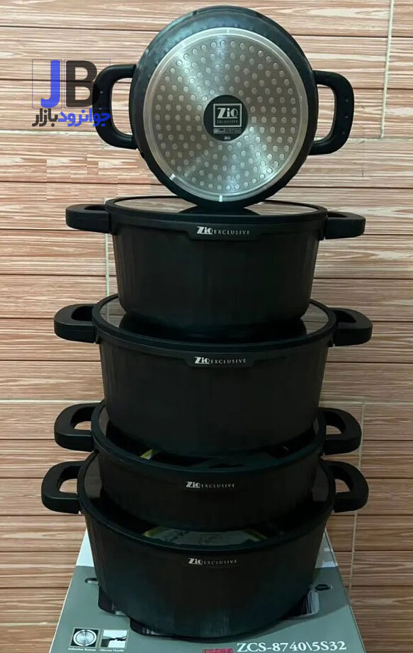  سرویس قابلمه 10 پارچه گرانیتی زیو طرح ولکانو مدل Zio ZCS_8740\5S32 