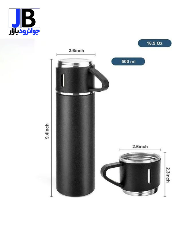 فلاسک لیوان دار 3 لیوانه حجم 500 میلی لیتر Vacuum flask
