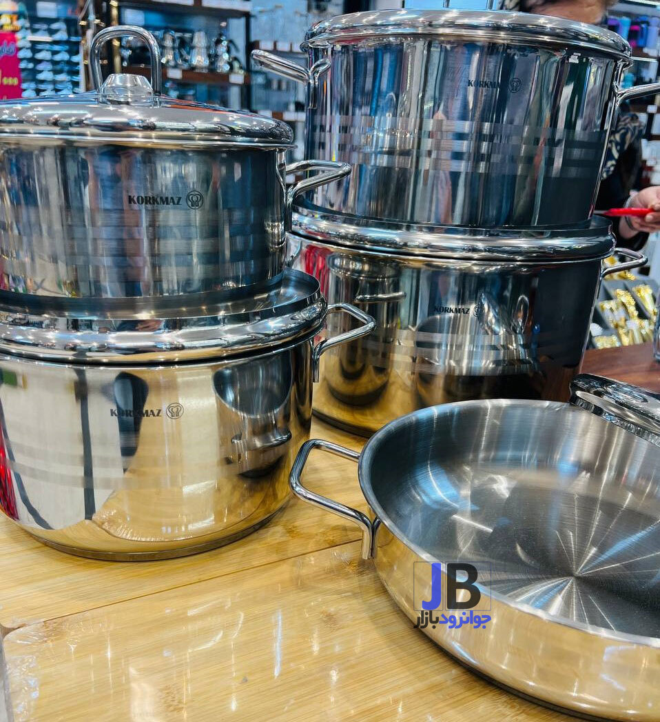   سرویس قابلمه 9 پارچه استیل برند کرکماز مدل آسترا ۱۹۰2 korkmaz Astra  