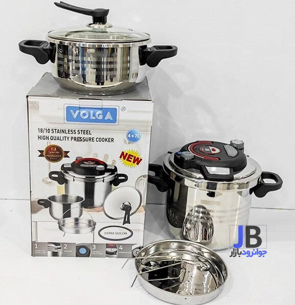  زودپز دوقلو 7+4 لیتر رو گازی برند ولگا مدل VOLGA-56-Z 