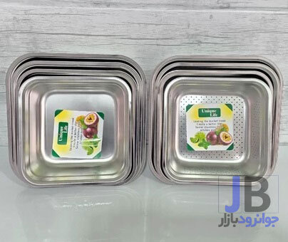  سرویس آبکش و لگن 8 پارچه مربعی استیل یونیک لایف Unique Life 