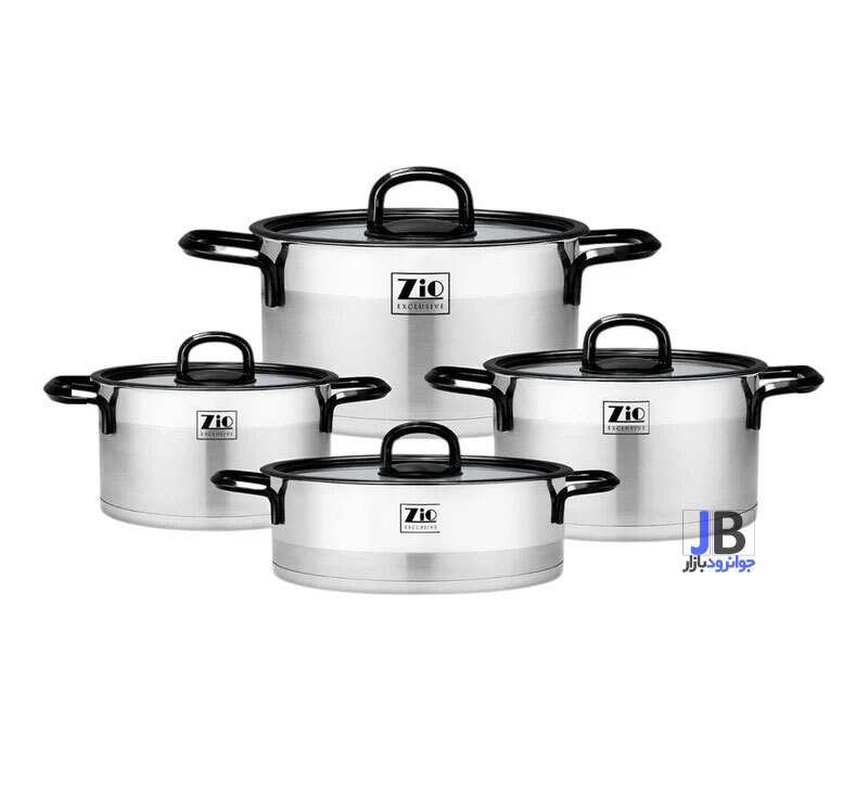  سرویس قابلمه و تابه استیل ۸ پارچه زیو مدل Zio ZCS-1378/4S26 