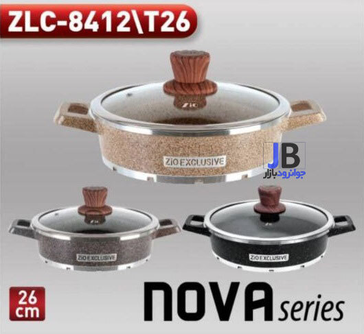 سرویس قابلمه 6  پارچه زیو سری نوا مدل Zio ZLC-8412\T26