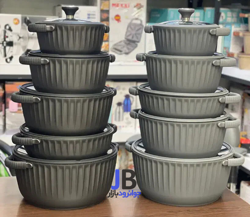  سرویس قابلمه 10 پارچه زیو سری تاج مدل Zio ZCS-8700 