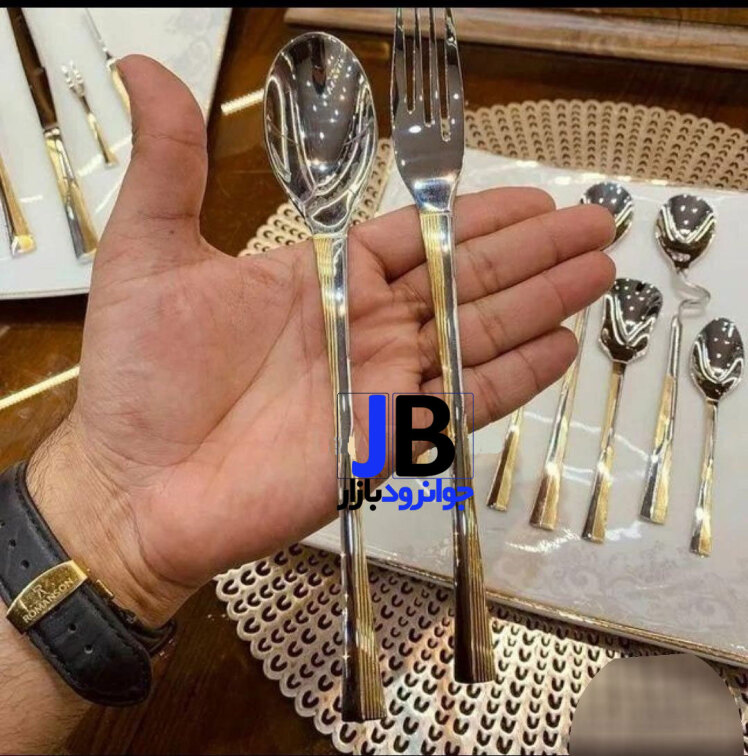 سرویس 24 نفر 120 پارچه قاشق و چنگال یونیک مدل آجری Unique