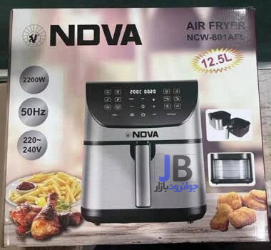  سرخ کن بدون روغن 12.5 لیتری برند نوا مدل NOVA NCW-801AFL 