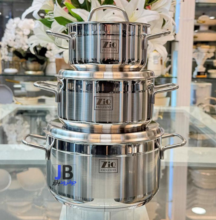 سرویس قابلمه استیل 9 پارچه برند زیو مدل Zio ZCS-1360