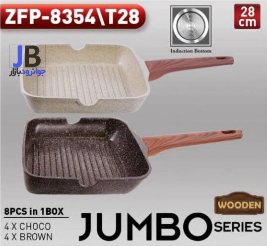 تابه گرانیتی سایز 28 برند زیو مدل ZFP-8354-T28 طرح جامبو